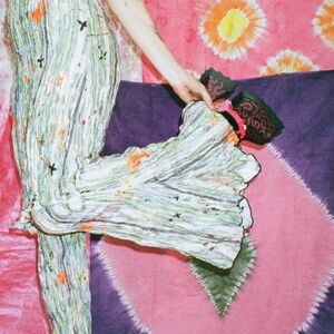 Julia Heuer Daliah Pleated Botanical Print Trousers "Marie" Size S/M